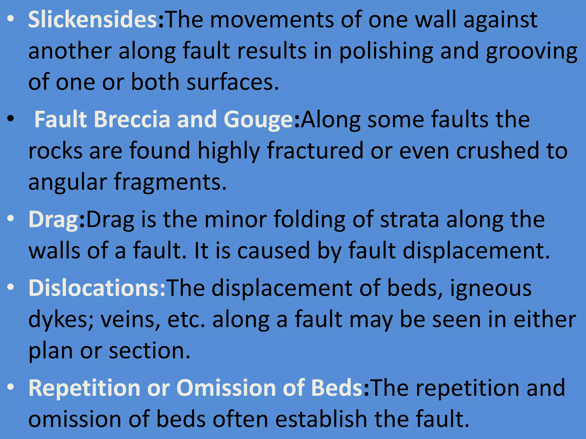 Fault - Parts & Types - Field Evidences | PPTX