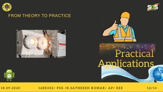 FROM THEORY TO PRACTICE
Practical
Applications
1 8 . 0 9 . 2 0 2 0 1 6 E E 4 0 2 / P S G / R . S A T H E E S H K U M A R / A P / E E E 1 2 / 1 4
 