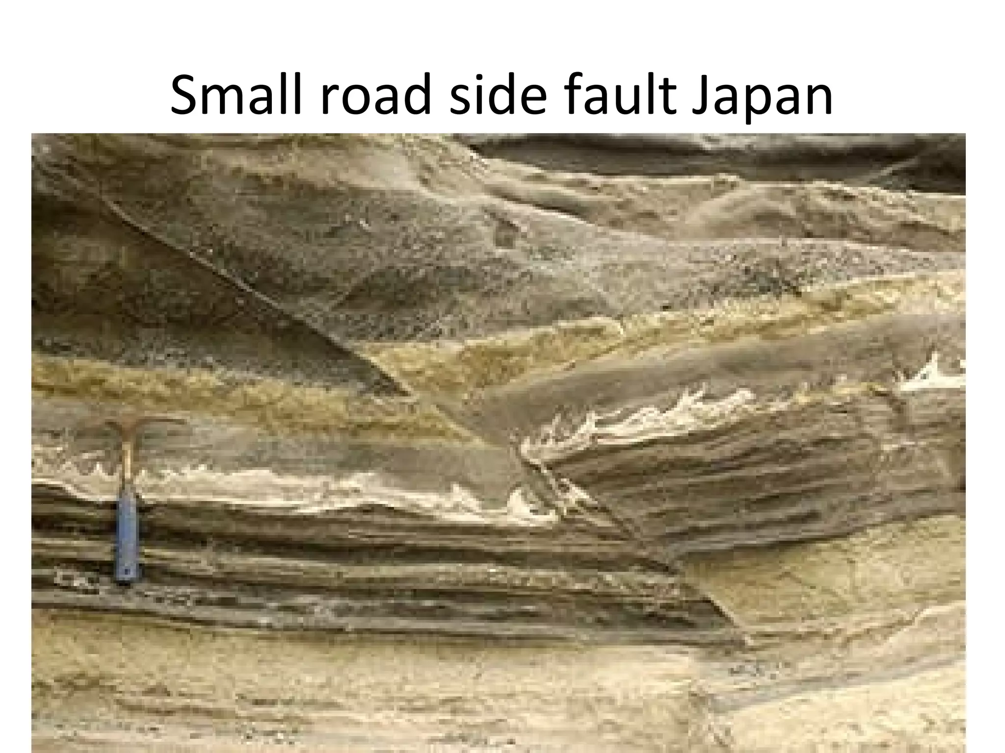 Small road side fault Japan