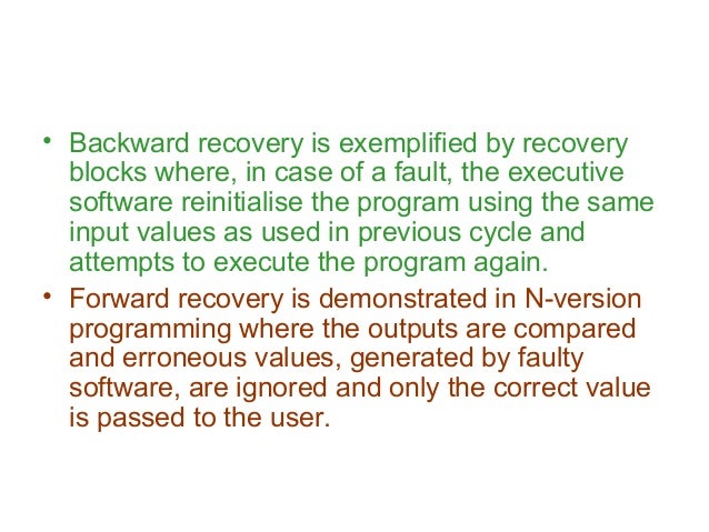 fault tolerance and computing fault tolerance and computing