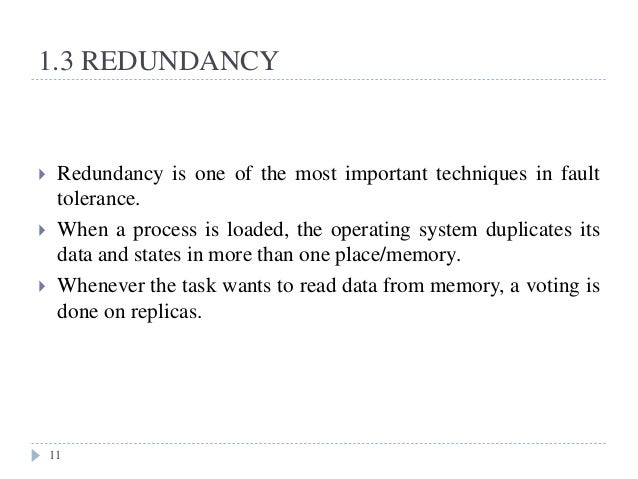 Fault Tolerance Techniques For Real Time Operating System