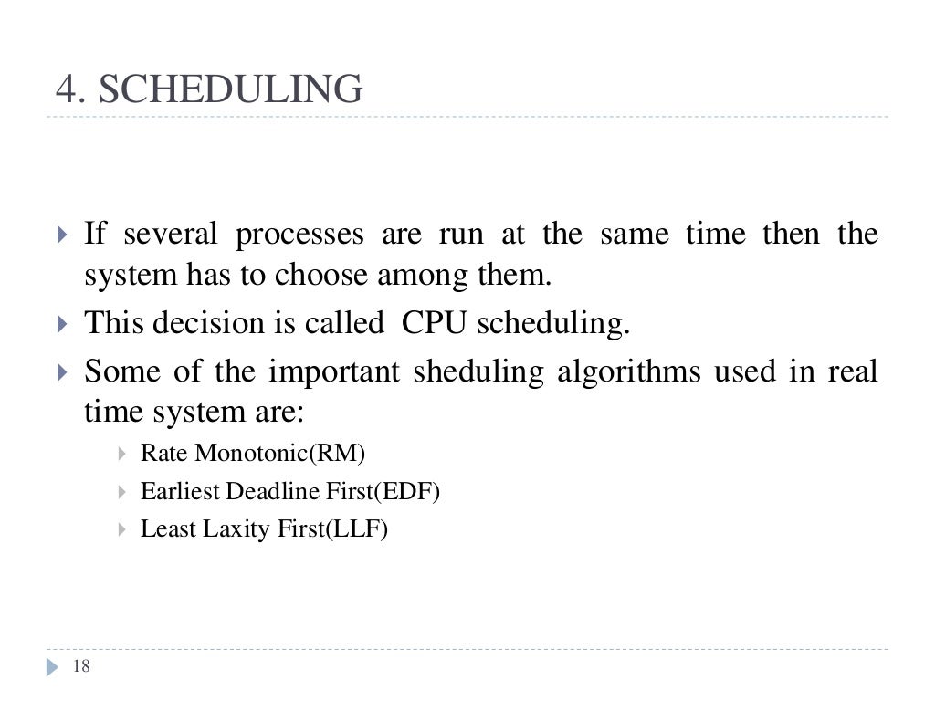 Fault tolerance techniques for real time operating system