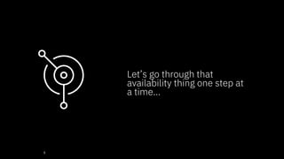 © 2019 IBM Corporation
5
Let’s go through that
availability thing one step at
a time…
 