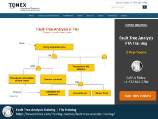 Fault Tree Analysis FTA Training | PPTX