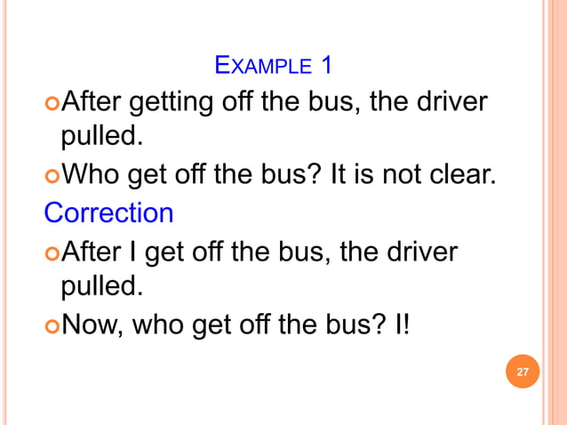 Faulty Sentences PPT
