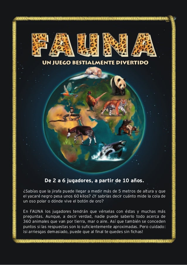fauna juego de mesa