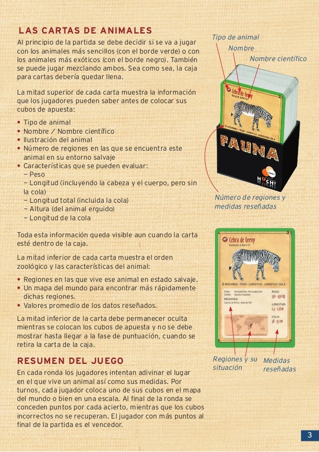 fauna juego de mesa