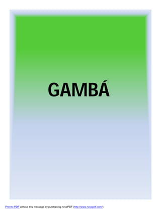 GAMBÁ

Print to PDF without this message by purchasing novaPDF (http://www.novapdf.com/)

 