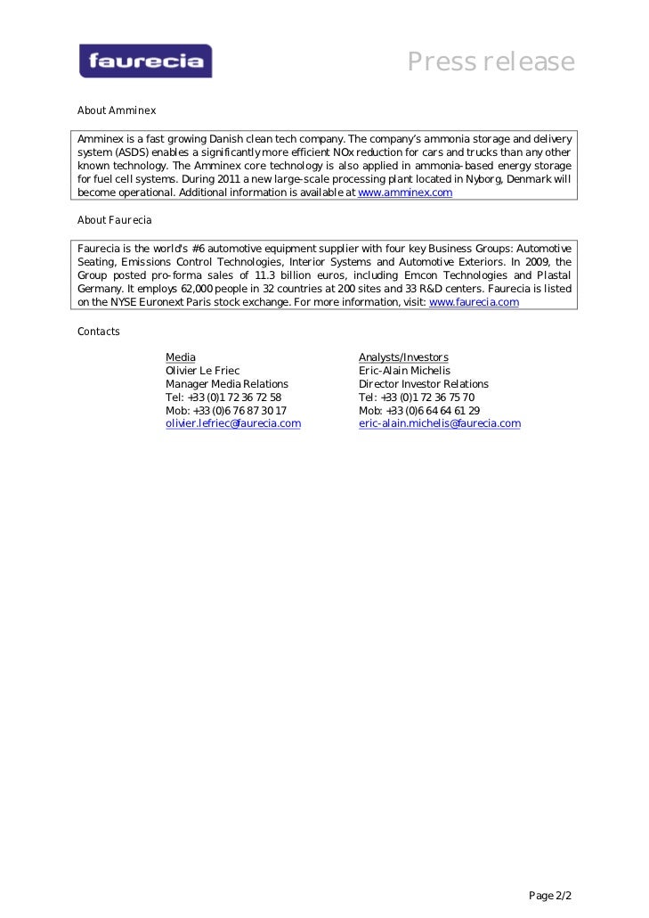 Faurecia strengthens its Diesel emissions control technologies by tak…