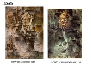 RETRATO DE KAHNWEILER (1910) RETRATO DE AMBROISE VOLLARD (1910)
PICASSO
 