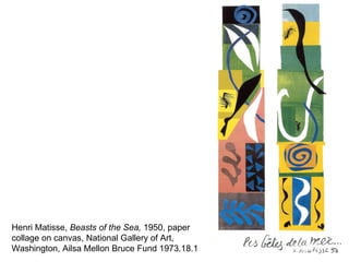 Henri Matisse,  Beasts of the Sea,  1950, paper collage on canvas, National Gallery of Art,  Washington, Ailsa Mellon Bruce Fund 1973.18.1  