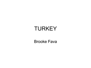 TURKEY
Brooke Fava
 