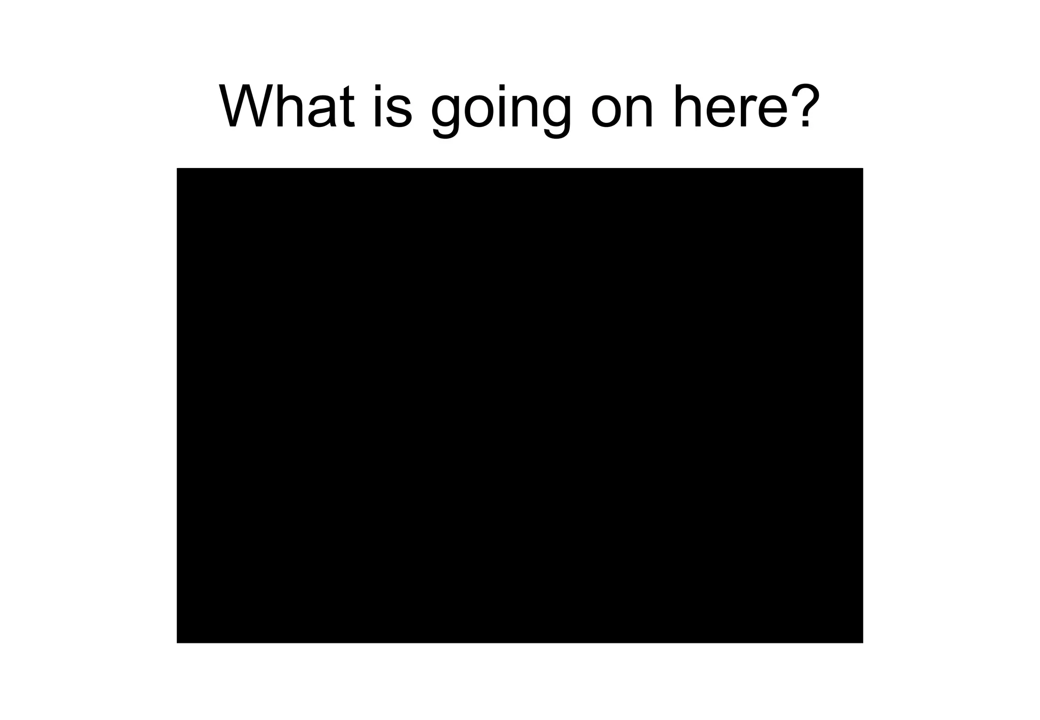 What is going on here?
 