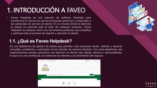 FAVEO HELPDESK PRESENTACIÓN | PPTX