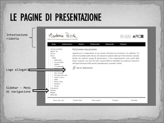 Intestazione
ridotta




Logo allegati




Sidebar – Menù
di navigazione
 