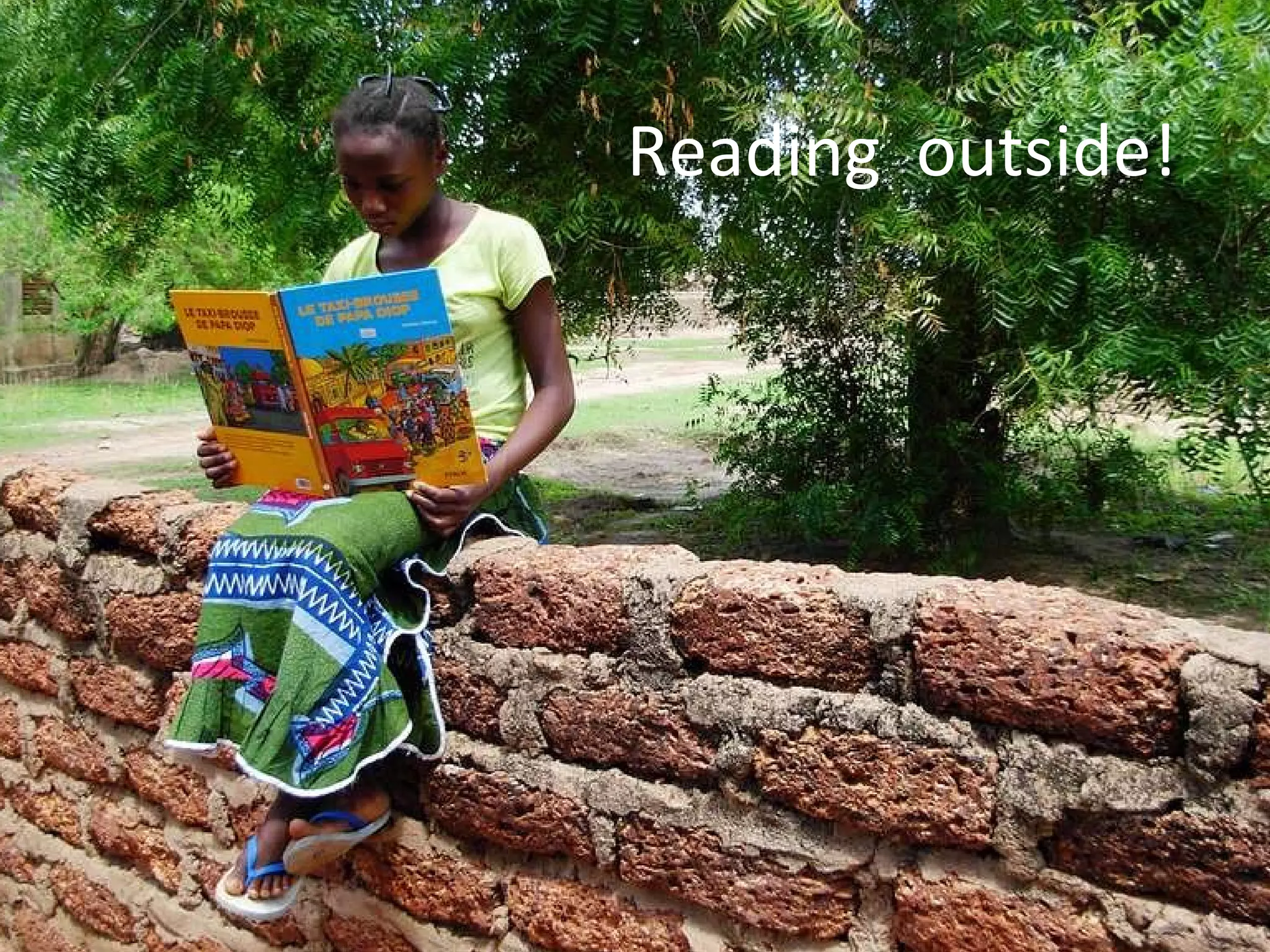 Reading outside!