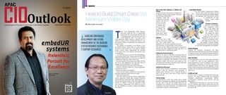 IoT Special
APACCIOOUTLOOK.COMConnecting the Enterprise IT Community in Asia Pacific Countries APACCIOOUTLOOK.COMConnecting the Enterprise IT Community in Asia Pacific Countries
Relentless
Pursuit for
Excellence
Relentless
Pursuit for
Excellence
$15
September 1- 2017
embedUR
systems
Rajesh C. Subramaniam,
CEO & Founder
September 201744
T
hink “Lean Methodology”–Build, Measure,
and Learn. I think that’s how we should build
Smart Cities. We can no longer take the risks
of building projects fast and turn them into
“white elephants”. Most of the times, smart
cities deployment failed - though we planned well, we
failed in execution. Failed in getting the citizens to use
the facilities. Failed in maintaining and sustaining the
business model.
The maturity of acceptance of city dwellers is also
an essential element. I don’t think we can just replicate
the success of one Smart City in one country to another
country without proper understanding the priorities
of the citizens due to the ethnicity and maturity of the
city inhabitants.
To avoid such issues, let’s use the “lean methodology”
in developing Smart Cities. The key element is the MVP
(Minimum Viable Product), or in this case, we might call
it “Minimum Viable City.” Here are the steps:
• Develop a hypothesis by getting citizens inputs. Provide
the citizen with engagement tools that allow them to
engage with the government or city authorities
• Collect the data and analyse the citizen’s priorities
• Build the “Minimum Viable City” Smart Applications
using physical sensors
• Measure the impact and usefulness
• Learn from the citizens whether their pain points are
adequately addressed. Iterate the process again
• Scale up the deployment
But, what’s the best tools to get citizen’s inputs? Many
citizen engagement mobile apps (example–identifying
pothole, drainage, faulty traffic light, illegal parking, etc.)
that can geo-tag the location of the issues failed simply
because it’s unable to sustain the popularity, usage,
and continuous enhancement. Why? Below are tips for
the city authorities to consider avoiding and repeating
these failures:
CXO Insights
BY MAZLAN ABBAS, CEO, FAVORIOT
How to Build Smart Cities Via
Minimum Viable City
HANDLING CONTINUOUS
DEVELOPMENT AND FUTURE
ENHANCEMENT OF THE BACKEND
SYSTEM REQUIRES SUSTAINABLE
IT SUPPORT RESOURCES
Mazlan Abbas
September 201745
Buy-in from Both Segments i.e. Officials and
Citizens
It requires the active participation of both parties.
It’s like the “chicken or egg” question. Who starts
first? Residents felt that their
complaints would fall
on deaf ears of the local
councils. The local au-
thorities felt that
the citizens need
to channel their
grouses to a prop-
er channel; not
letting their an-
ger out on social
media posts which
tend to become viral.
Publicity
If you ask 100 or 1000
people on the streets whether
they have heard about such
application, we can almost guarantee that none
have heard that. It’s also the fault of local councils,
who only use their official website portal to announce or
publicize the citizen engagement mobile app. There’s no
continuous effort in educating the public.
Finding the Concerned Citizens
What are the types of individuals concerned about the
cleanliness or the safety of the surrounding? Sometimes,
they prefer to complain but not act upon when given the
opportunity to participate. The selfishness of the citizens
sometimes hinders such services since people are only
concerned about themselves and their homes rather than
the whole community or their city.
Gamification if Necessary
People want an incentive to participate in crowdsourcing
initiative—either get themselves paid monetarily or
through prizes. The other way is to gamify the app in
such a way that gives some form of status within the
community app.
Pressure Groups
No administrators of the cities would want to handle
hundreds or thousands of complaints each day throughout
the year. But if they did not manage and close the
complaints, how could they solve all the problems which
are already in the queue? Sometimes, city authorities need
a little push or “pressure” from the people.
Social Media Channels
The most popular communication channel
used by local councils are phone, fax and
e-mail. But technology has rapidly changed
the landscape, thus, allowing the citizens
to communicate on their
favorite social media
channels.
In-house vs. Outsource
There are a lot of similar
citizen engagement mobile
apps in the market. But
most of them forget that
the backend system
that handles the reports
are not visible to them.
Nearly all local council IT
departments are not set up as
a product development house.
The budget given to them are
only enough to operate, manage,
and maintain the ITsystem but not enough
for innovation and application development.
Product Roadmap
Handling the continuous development and future
enhancement of the backend system requires the sustainable
IT support resources. New technology emerges and thus, it
must quickly be adapted with the current process workflow.
Smart CityVision
Citizen engagement is only one of the single components
in a Smart City. They are many applications, which
require integration to a smart city platform; thus, it cannot
be developed in silo manner. A real Smart City needs an
integrated platform that collects and aggregates various
sources of data (structured or unstructured) to discover the
insights of the city and make cities a better and sustainable
place to live.
It’s NOT an IT Job!
Of course, any IT company can develop the mobile app.
However, IoT requires different skills that encompass
embedded programming, understanding different
communications protocols, cloud services, and big
data analytics.
Building Smart Cities using IoT is not easy as it seems.
We must build the right business models and ensure the
investments are justified to address the real pain-points of
the citizens.
 