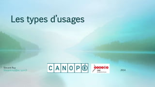 Les types d’usages
Vincent Ruy
Vincent.ruy@ac-lyon.fr 2014
 