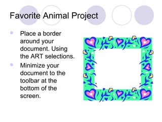 Favorite Animal Project PPT Favorite Animal Project 4 320