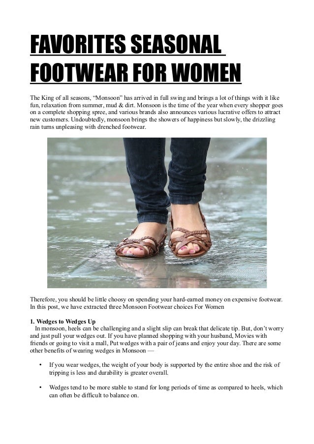 footwear for monsoon season women's