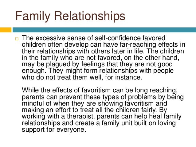Favoritism in family essay image