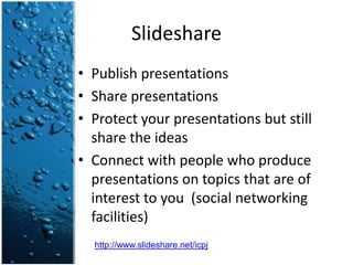 Flickrhttp://www.flickr.com/Great to share pictures in a safe manner