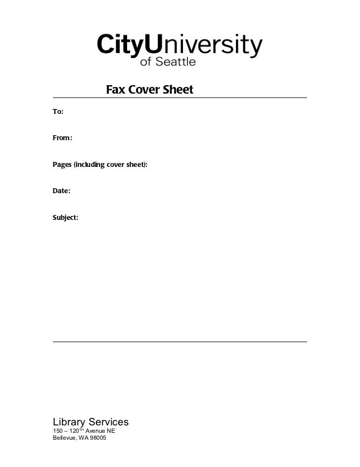 fax cover sheet