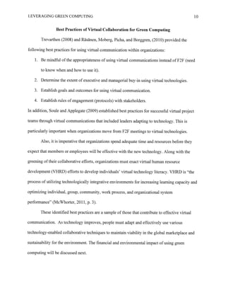 Leveraging Green Computing for Increased Viability and Sustainability