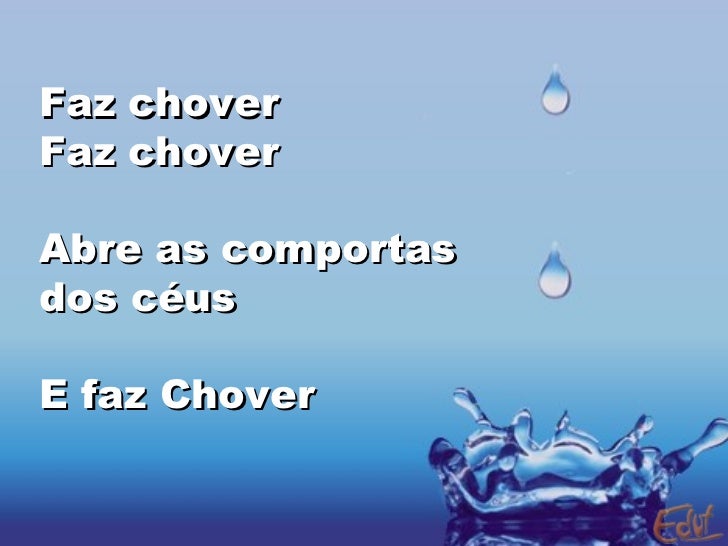Faz Chover Abre As Comportas Do Ceu Letra
