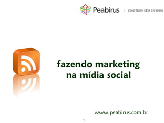 fazendo marketing
  na mídia social


         www.peabirus.com.br
     1