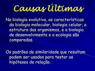 O Método
Científico

As hipóteses novas são geradas das
conclusões, e o processo começa de novo.
Uma teoria resulta quando um grupo de
hipóteses relacionadas têm apoio de muitos
experimentos e observações.
– As teorias são as ideias que os cientistas tem
mais confiança!
• Teoria de gravidade
• Teoria da seleção natural

 