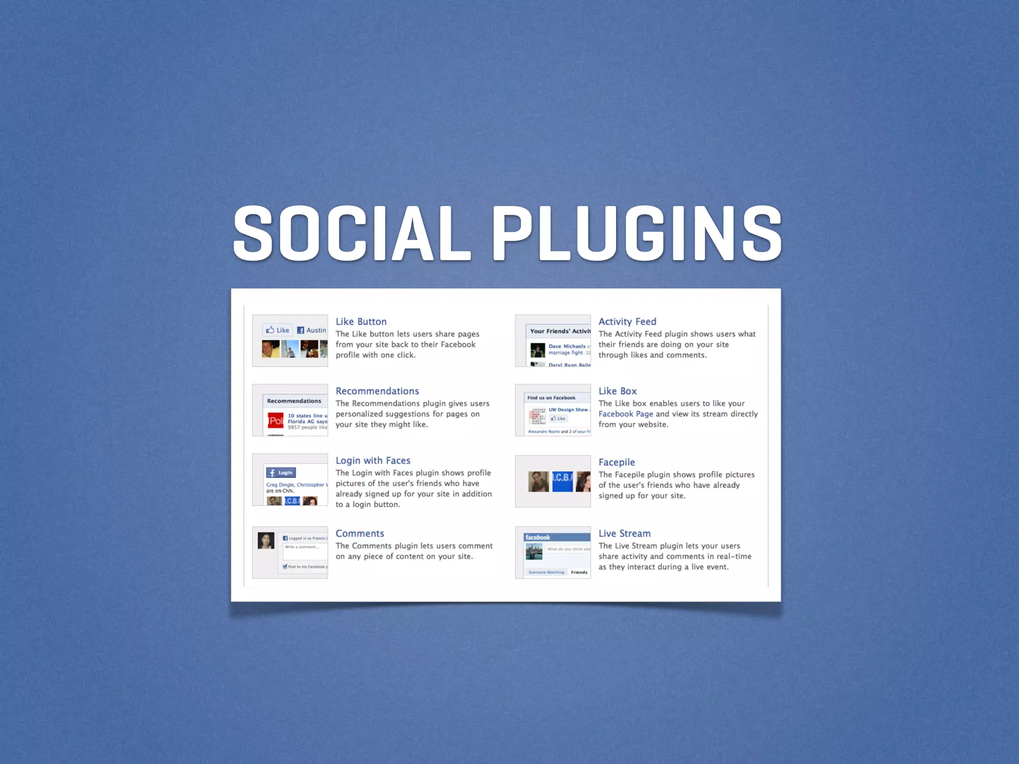 SOCIAL PLUGINS
 