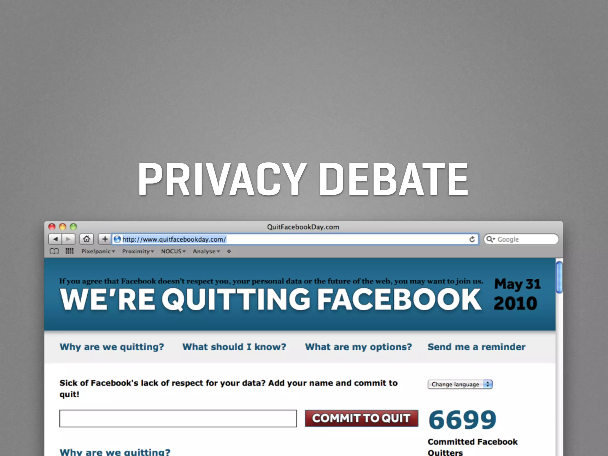 PRIVACY DEBATE
 