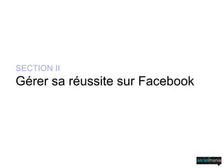 SECTION II
Gérer sa réussite sur Facebook
LES CONNEXIONS SONT ESSENTIELLES
 