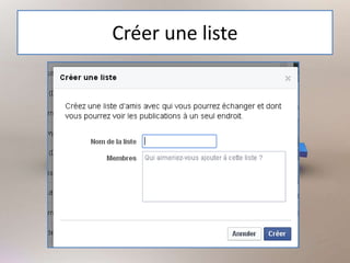 Créer une liste
 