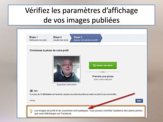 Vérifiez les paramètres d’affichage
de vos images publiées
 