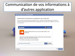 Communication de vos informations à
d’autres application
 