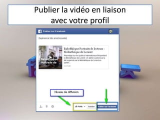 Publier la vidéo en liaison
avec votre profil
 