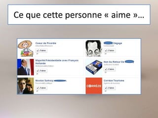 Ce que cette personne « aime »…
 