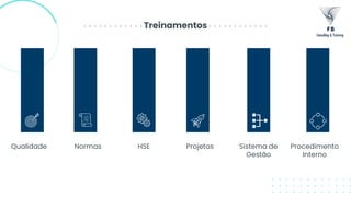 Treinamentos
Qualidade Normas HSE Projetos Sistema de
Gestão
Procedimento
Interno
 