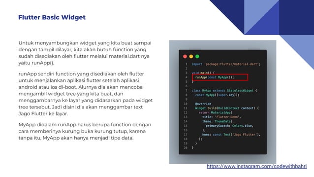 flutter basic learning dart lanuage jago flutter dart | PPT