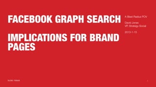 FACEBOOK GRAPH SEARCH!   A Blast Radius POV
                         
                         David Jones


!                        VP, Strategy-Social
                         
                         2013-1-15


IMPLICATIONS FOR BRAND   
                         



PAGES


                                            1
 