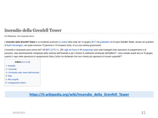 31
18/04/2023
https://it.wikipedia.org/wiki/Incendio_della_Grenfell_Tower
 
