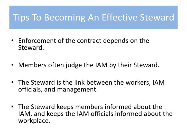 Role of an IAM Shop Steward