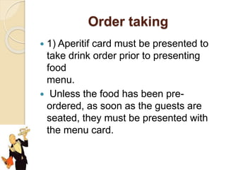 order guide for restaurants and bars, restaurant par... sequence of service in Restaurant | PPTX