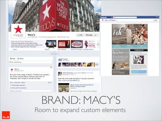 BRAND: MACY’S
Room to expand custom elements
 