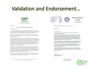 Validation and Endorsement…
 
