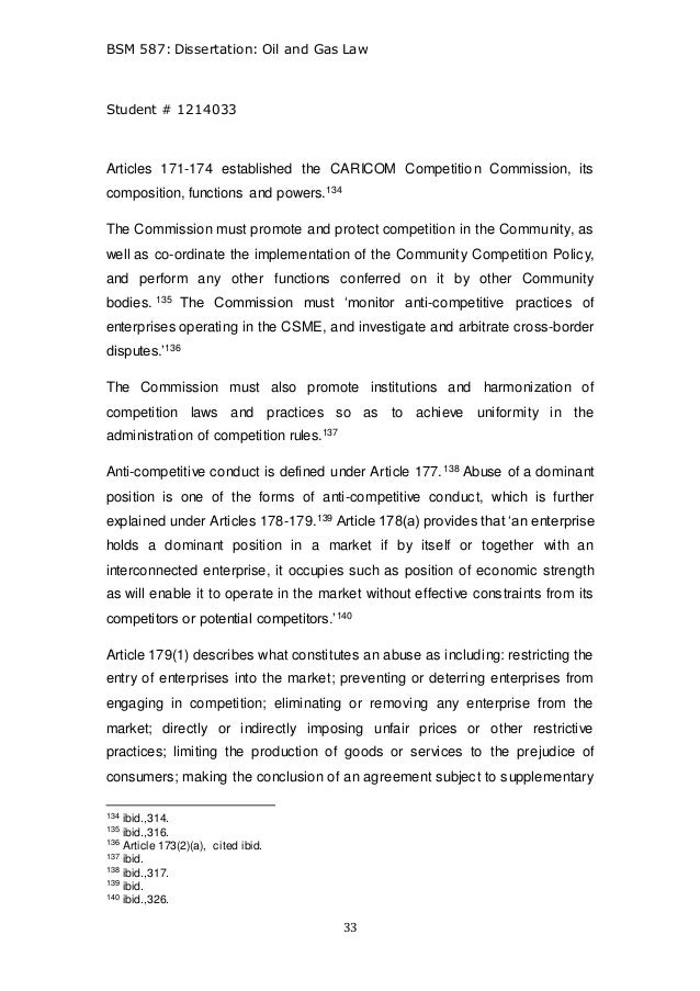 Competition law dissertation year