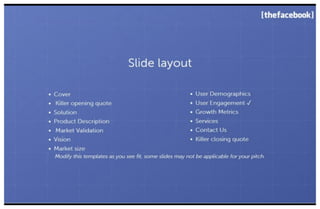 Early Facebook Pitch Deck