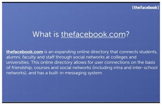 Early Facebook Pitch Deck